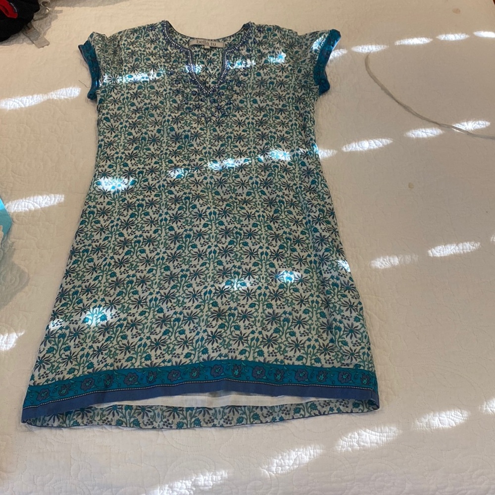 Bella Tu XS Blue Beaded mini dress